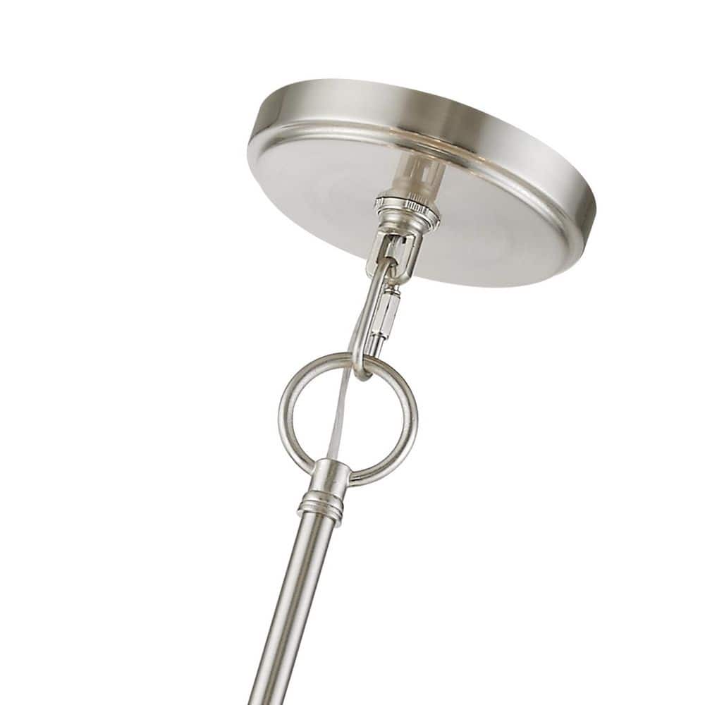 Elegant Brushed Nickel 12-Light Chandelier with Crystal Accents