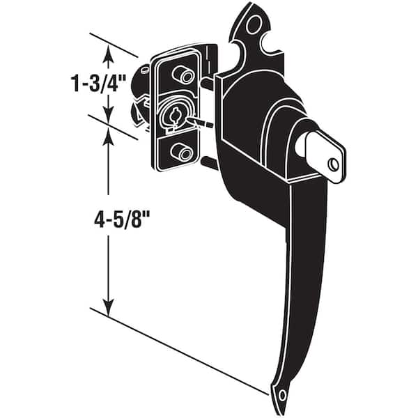 Wright Products Tie Down Keyed Push Button Door Latch for Screen and Storm  Doors, Black VK333X3BL - The Home Depot