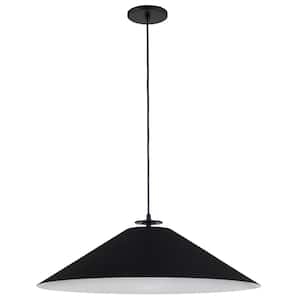 Prudence 1-Light Matte Black Contemporary Pendant Light