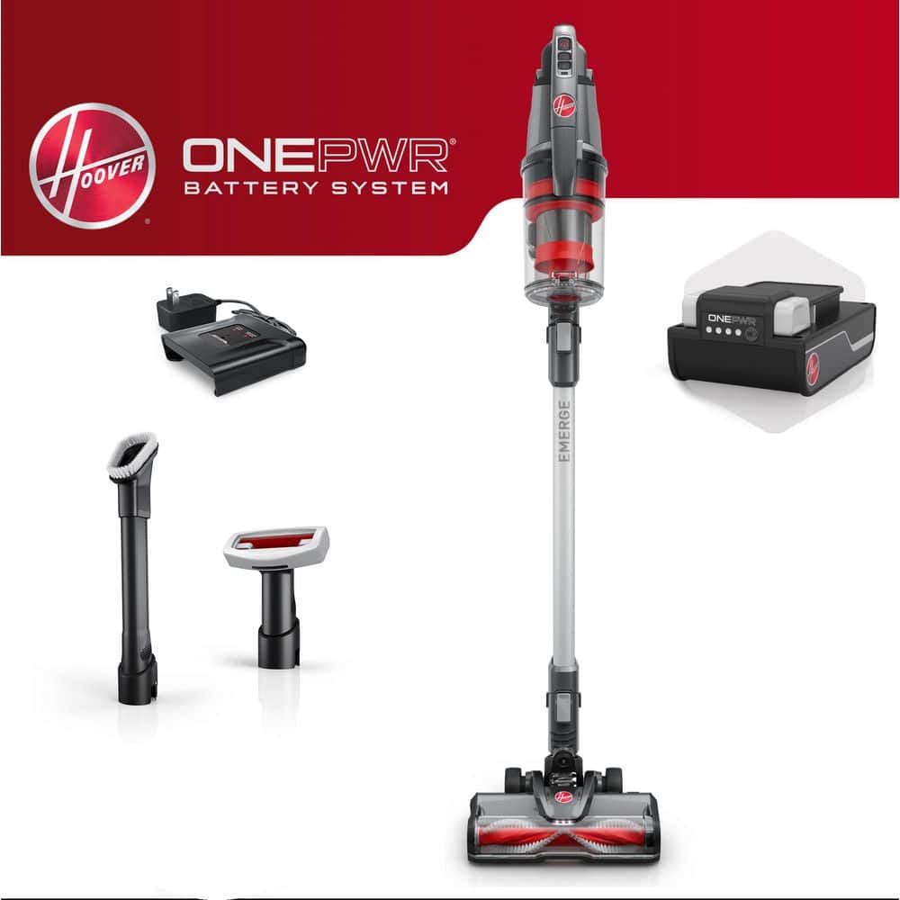 HOOVER ONEPWR Emerge Tangleguard+ Bagless, Cordless, Replaceable Filter Stick Vacuum Cleaner for Carpet and Hard Floor, in Gray