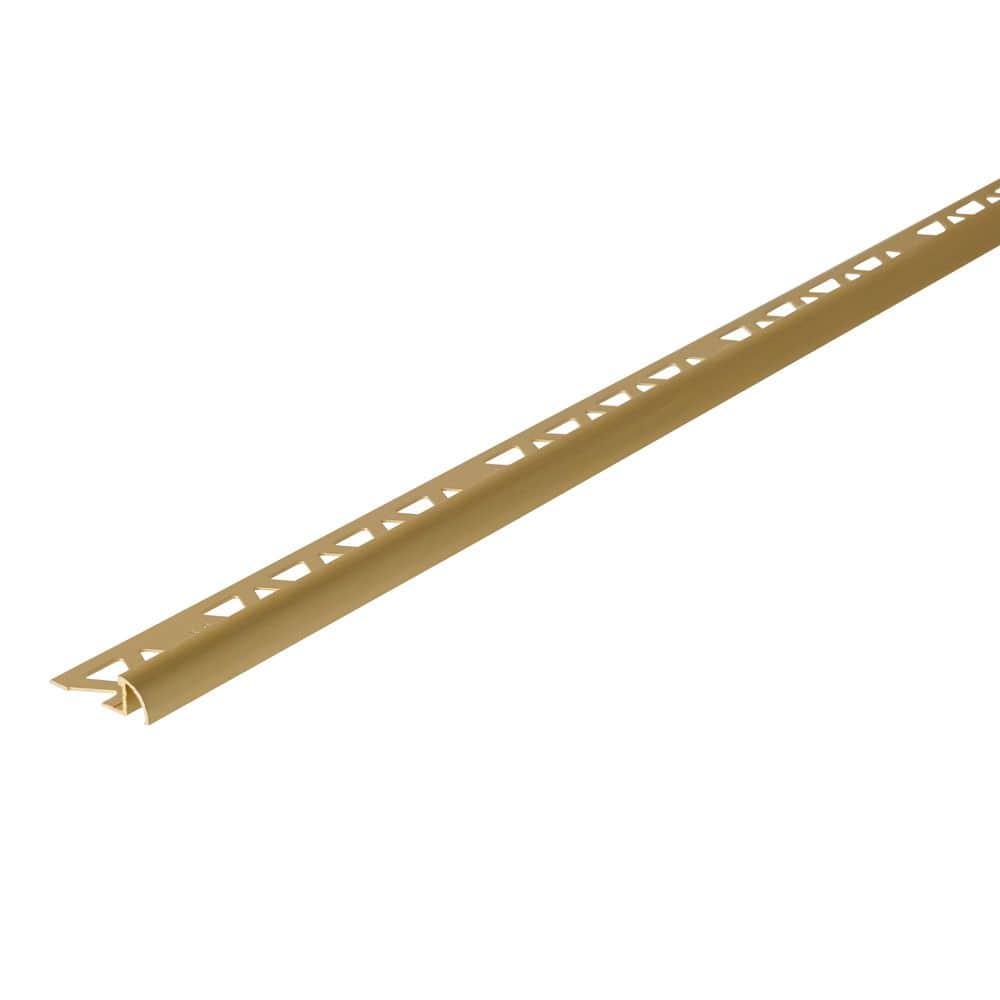 Brushed Gold Anodized 1.44 in. W x 96 in. L Aluminum 3/8 in. Bullnose Trim price history on PriceWatchPro