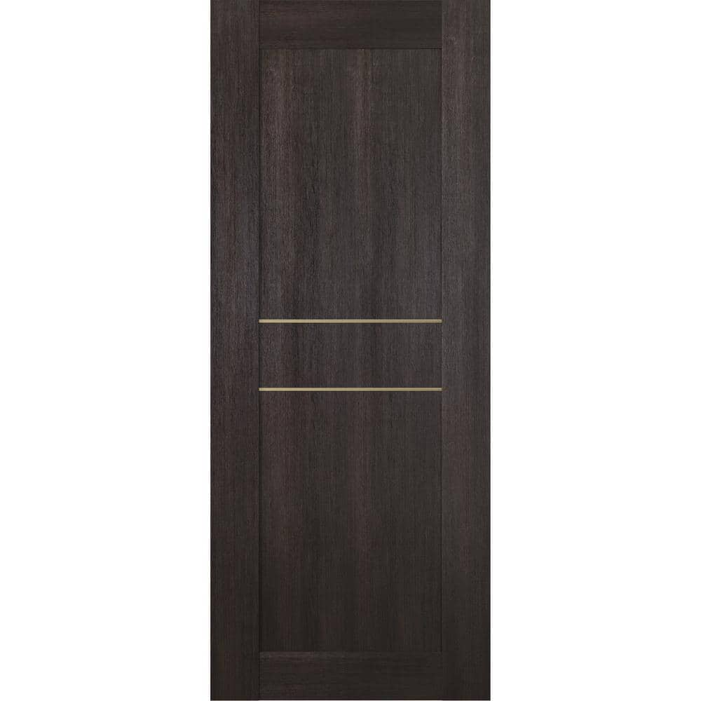 Vona 07 2HN Gold 24 in. W x 80 in. H x 1-3/4 in. D 1-Panel Solid Core Veralinga Oak Prefinished Wood Interior Door Slab -  Belldinni, 196284