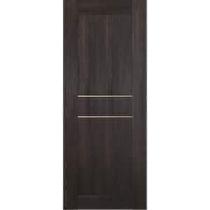 Vona 07 2HN Gold 28 in. W x 80 in. H x 1-3/4 in. D 1-Panel Solid Core Veralinga Oak Prefinished Wood Interior Door Slab