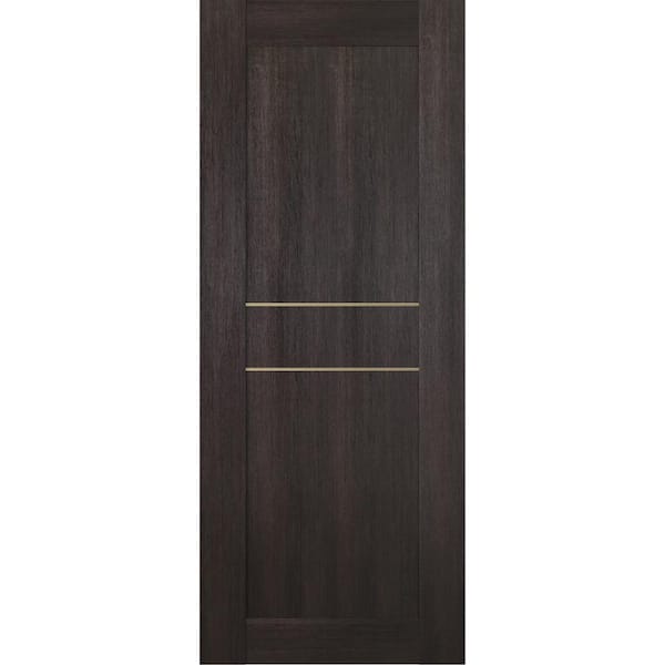 Belldinni Vona 07 2HN Gold 32 in. W x 80 in. H x 1-3/4 in. D 1-Panel Solid Core Veralinga Oak Prefinished Wood Interior Door Slab