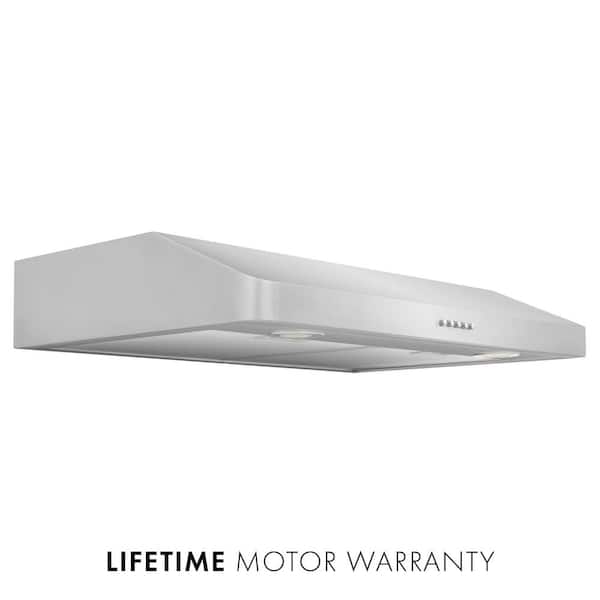 30 in. 400 CFM Ducted Under Cabinet Range Hood in Stainless Steel