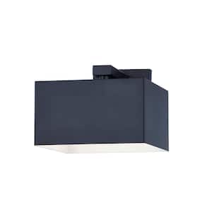 Cubely 1-Light Large Black Hardwired LED Outdoor Wall Lantern Sconce (1-Pack)