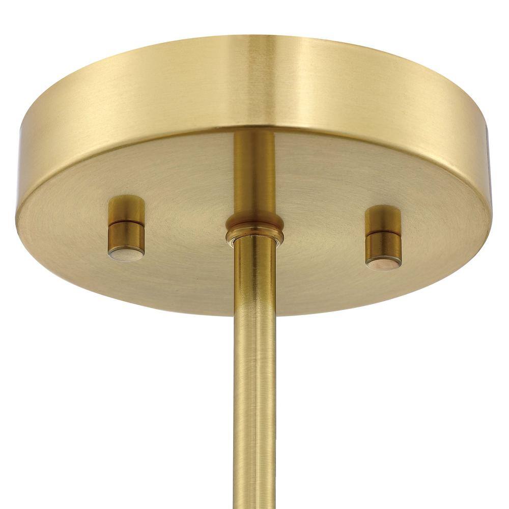 Satin Gold Glass Globe Ceiling Light Fixture