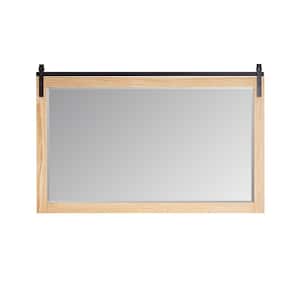 Cortes 60 in. W x 39.4 in. H Rectangular Framed Wall Bathroom Vanity Mirror in Pine