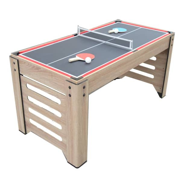 Sunnydaze Decor Versatile 5-in-1 Multi-Game Table with Billiards, Air  Hockey, Table Tennis, Foosball, and Basketball - Durable Construction,  Multiple Colors in the Multi-Game Tables department at