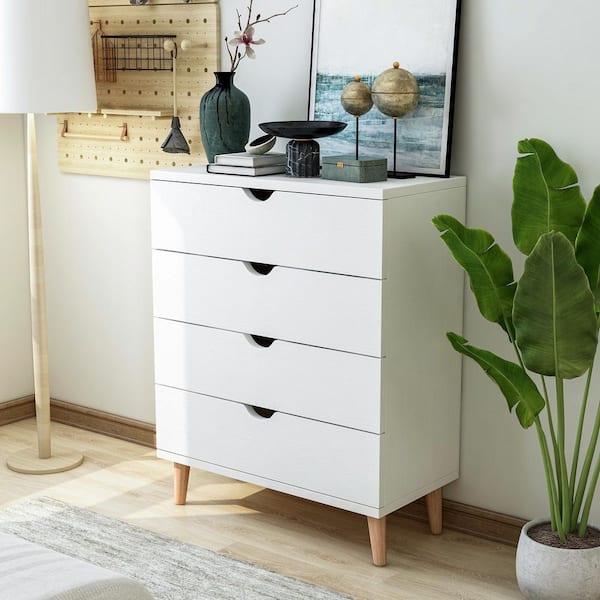 Furniture of America Cordero II 4-Drawer White Chest of Drawers (39.25 in. H x 31.25 in. W x 15.5 in. D)