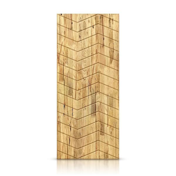CALHOME 42 in. x 84 in. Hollow Core Weather Oak Stained Pine Wood Interior Door Slab