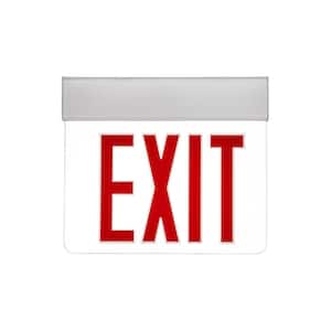 Hardwired 120-Volt to 277-Volt Integrated LED Clear Exit Sign with Back-Up Battery