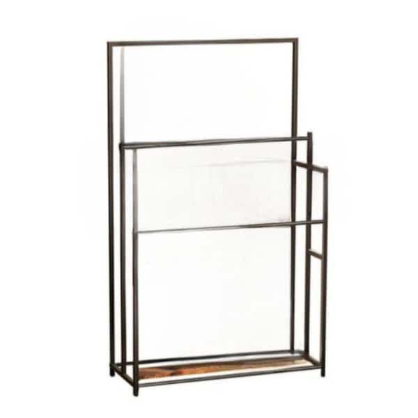 INNOBULE 47.2 in. Black Tall Freestanding Towel Racks for Bathroom, 3 Tier Floor Towel Rack for Large Bath and Hand Towel