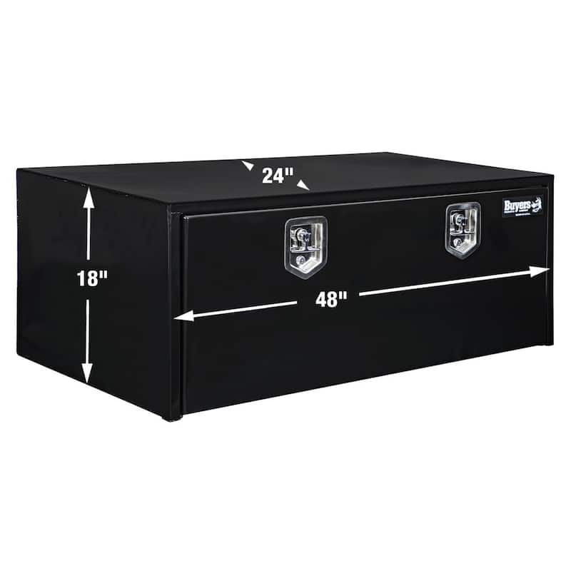 18 in. x 24 in. x 48 in. Gloss Black Steel Underbody Truck Tool Box