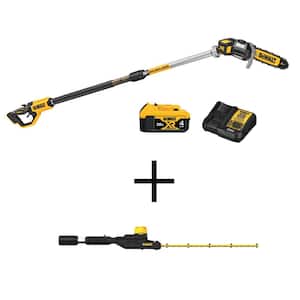 20V MAX 8in. Cordless Battery Powered Pole Saw + Hedge with (1) 4 AH Battery & Charger