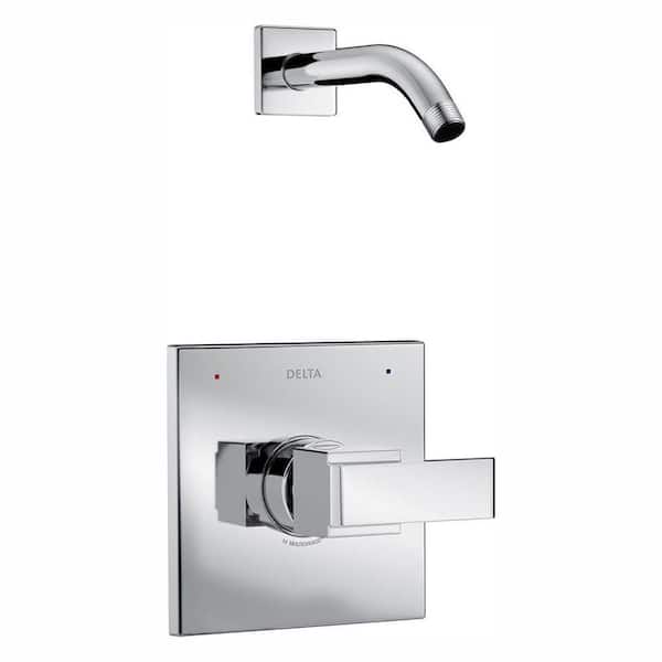 Delta Ara 1-Handle Wall Mount Shower Faucet Trim Kit in Chrome (Valve and Showerhead Not Included)