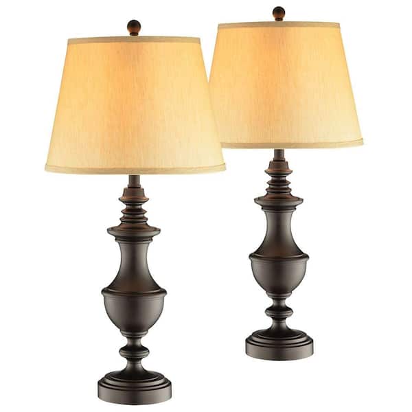Hampton Bay 28.50 in. Bronze Table Lamp (2-Pack)