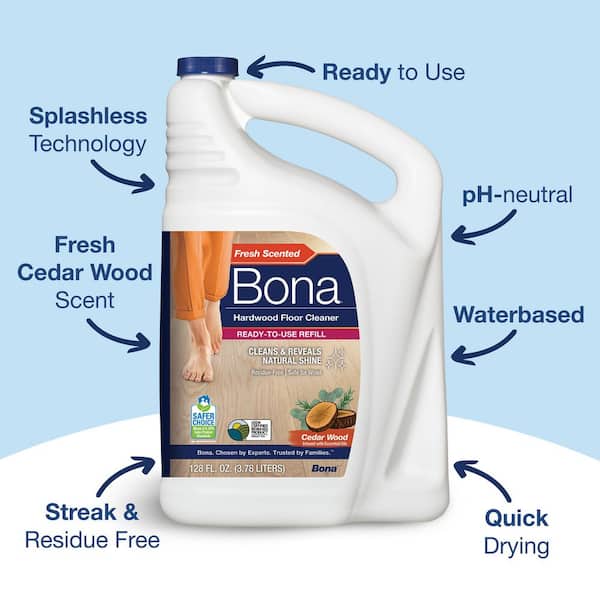 128 oz. Cedar Wood Scent Hardwood Floor Cleaner Refill