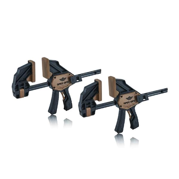 7 in. 330 lbs. Trigger Clamp Set (2 Piece), Large 1-Handed Clamp, 7-1/8" Clamp Range, 15-1/2" Spreader Range