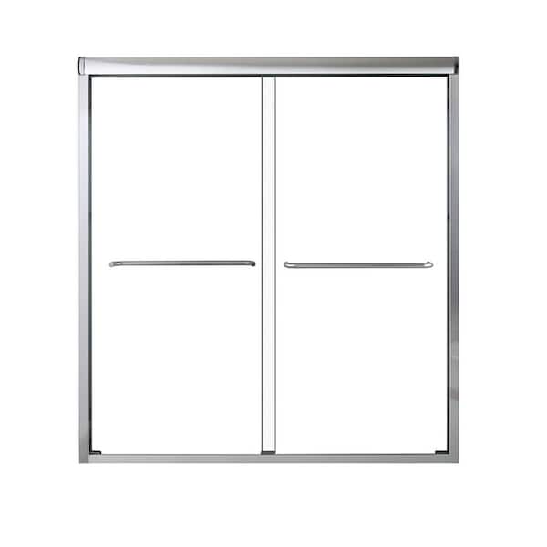 A&E Gailey 60in.x75in. Framed Sliding Shower Door in Chrome