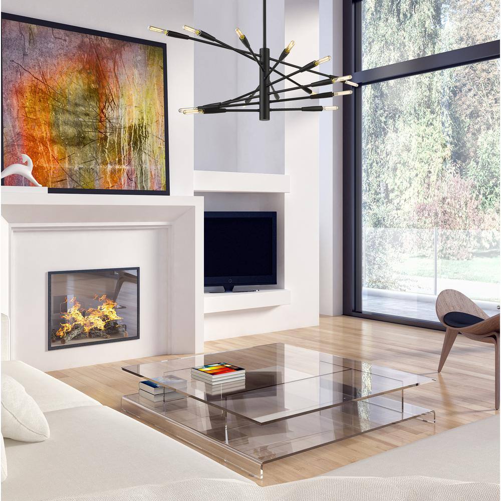 Ascension Matte Black 16-Light Adjustable Arm Chandelier