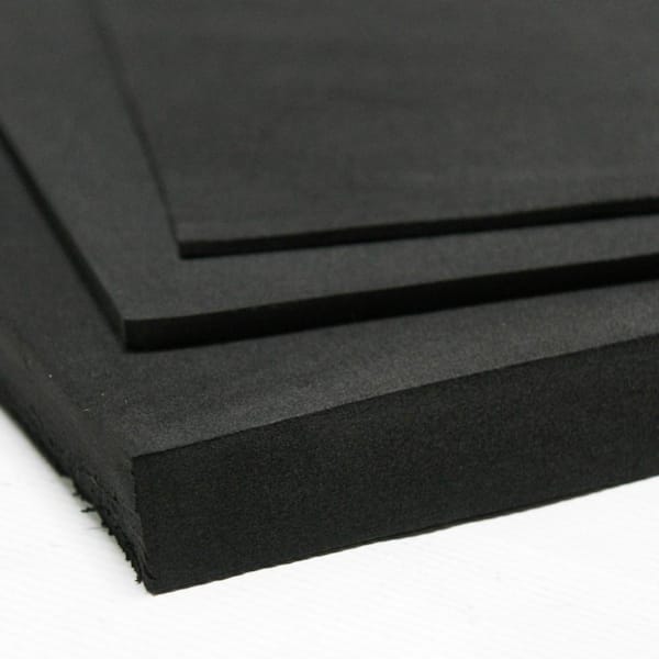 Closed Cell Sponge Rubber Blend 1/8 in. x 39 in. x 78 in. Black Foam Rubber Sheet