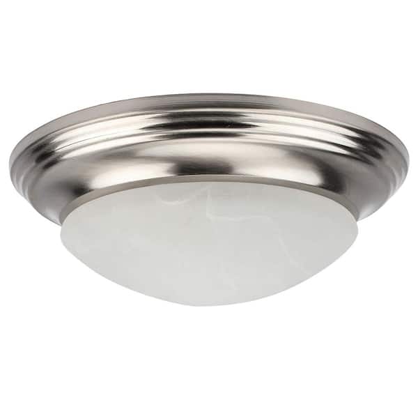Unbranded Harley 16.12 in. 1-Lights Brushed Nickel LED Flush Mount