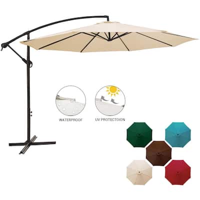 Without Stand Cantilever Umbrellas Patio The Home Depot Cantilever Umbrellas Patio, Royal 10 Ft Cantilever Patio Umbrella In Beige