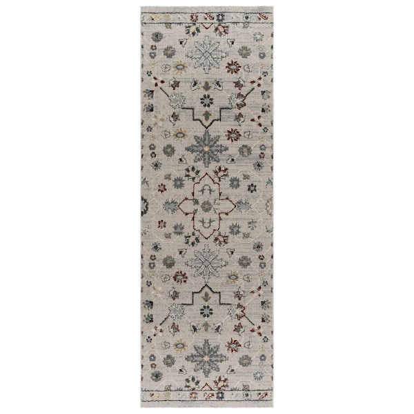 Gertmenian Trevi Oren Cream 3 ft. x 8 ft. Moroccan High-Low Indoor Runner Rug