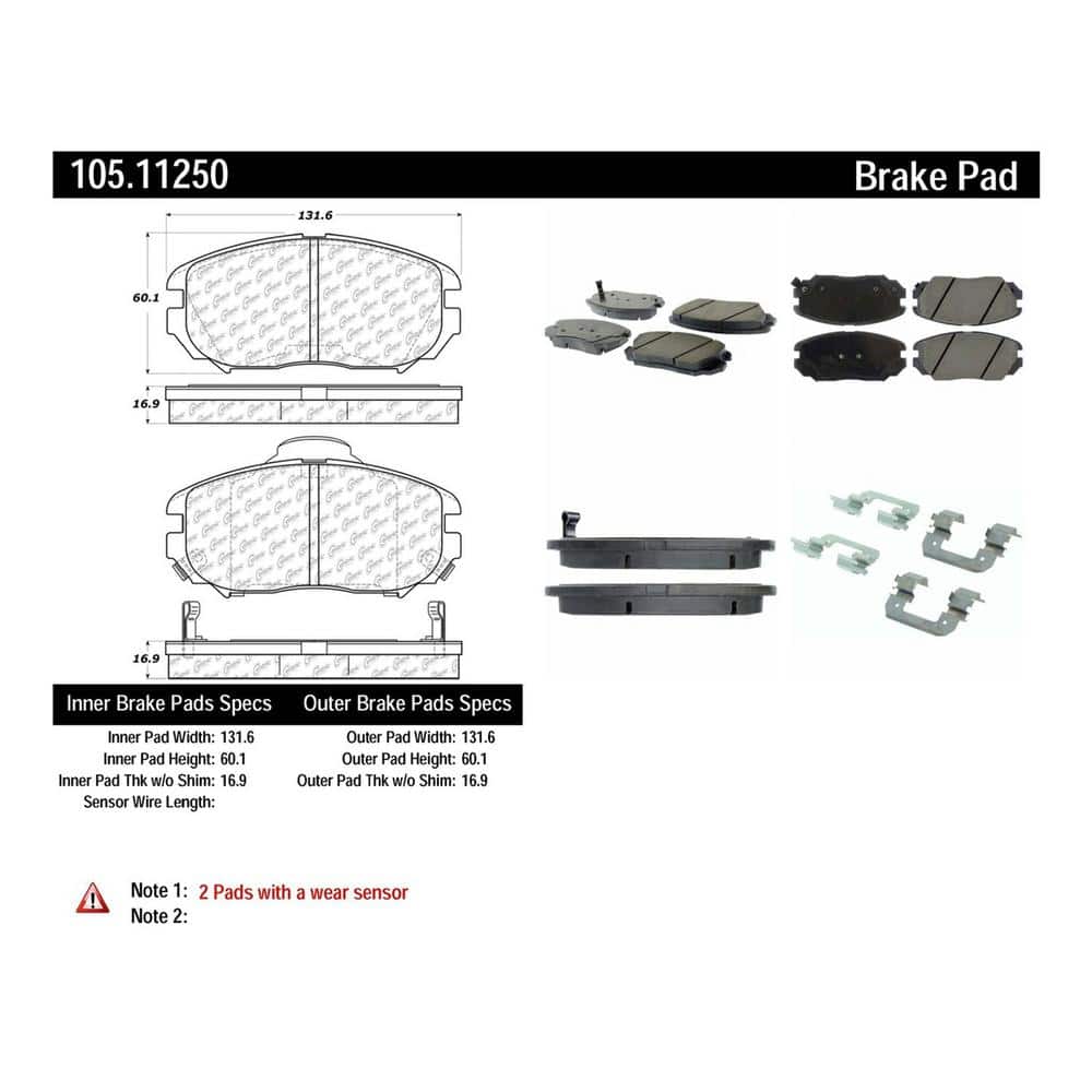 Centric Parts Disc Brake Pad Set 105.11250 The Home Depot