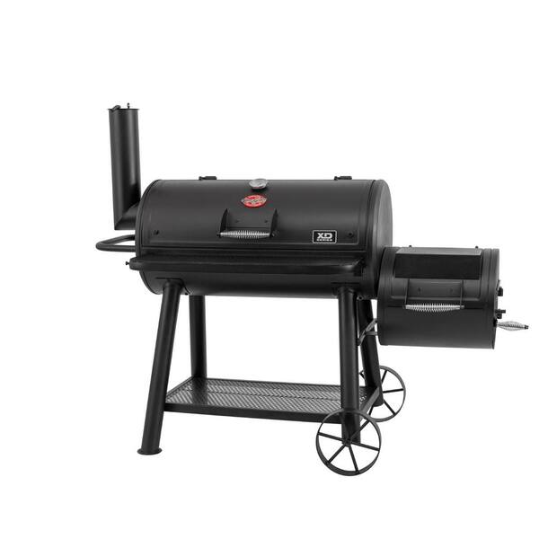 Char-Griller 8250 Grand Champ Charcoal Grill and Offset Smoker in Black - 3