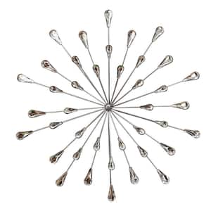 16 in. Charlie Metal Silver Wall Decor
