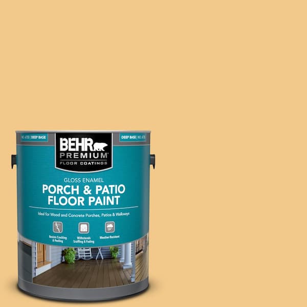 BEHR PREMIUM 1 gal. Home Decorators Collection #HDC-CL-16 Beacon Yellow Gloss Enamel Interior/Exterior Porch and Patio Floor Paint