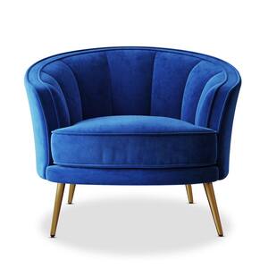 Modern Upholstered Wingback Accent Chair Leisure Velvet Vanity Armchair Fireside 