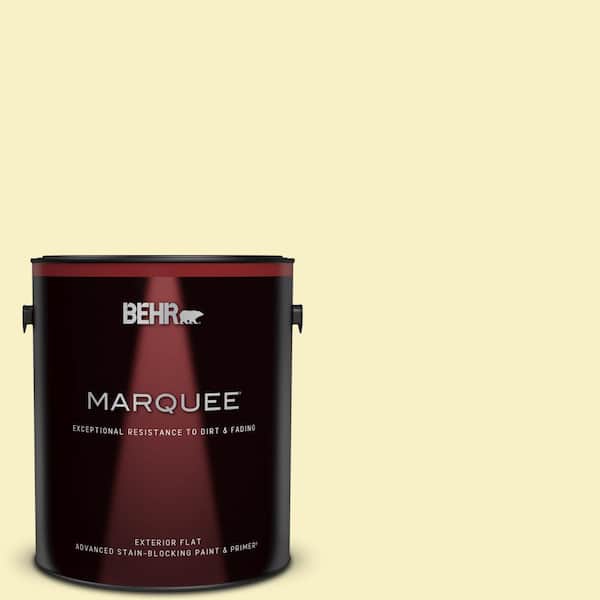 BEHR MARQUEE 1 gal. #400A-1 Candlelight Yellow Flat Exterior Paint & Primer
