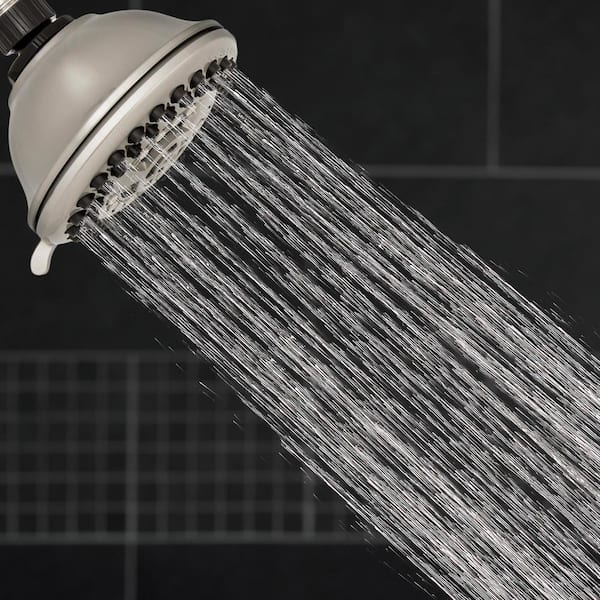 Waterpik 9-Spray 4.5 in. Single Wall Mount Low Flow Fixed