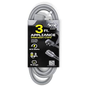 3 ft. 14/3 SPT, Indoor Appliance Extension Cord, Gray