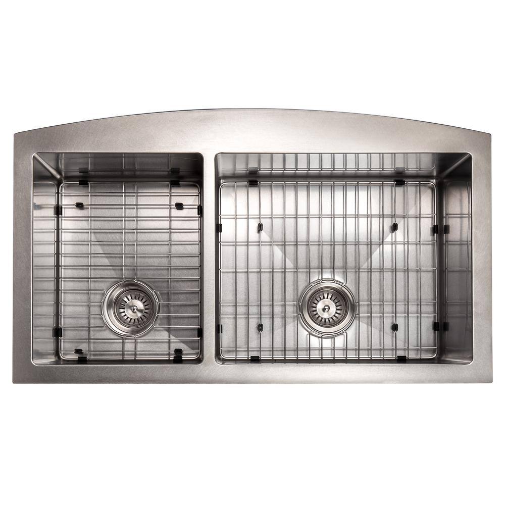 36" Stainless Steel Double Bowl Farmhouse Kitchen Sink