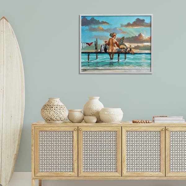 Trademark Fine Art 35 in. x 47 in. Mideterreanean Beach Canvas Art