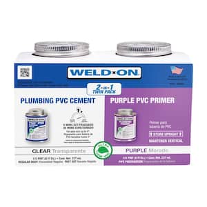 IPS Weld-On 3 Acrylic Plastic Cement with Weld-On Applicator Bottle with Needle 4 oz Can Clear