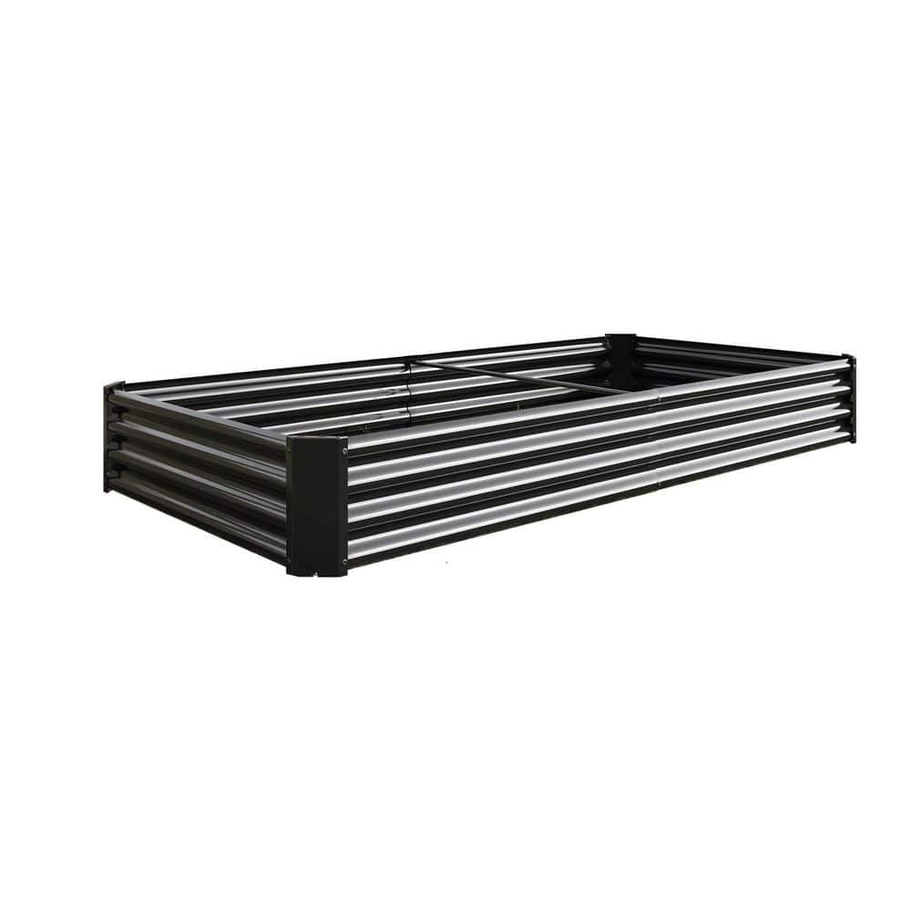 Reviews for Tidoin 8 ft. W x 4 ft. D x 1 ft. H Black Metal Rectangle