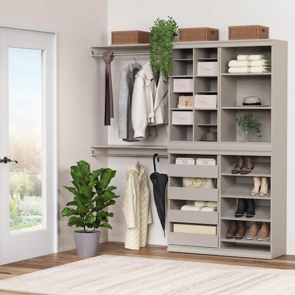 ClosetMaid Modular Storage 68.76 in. to 78.78 in. W Smoky