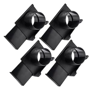 4 in. Wall Mounting Blast Gate with Bracket, Threaded Dust Collection Fitting for Dust Collection System (4-Pack)