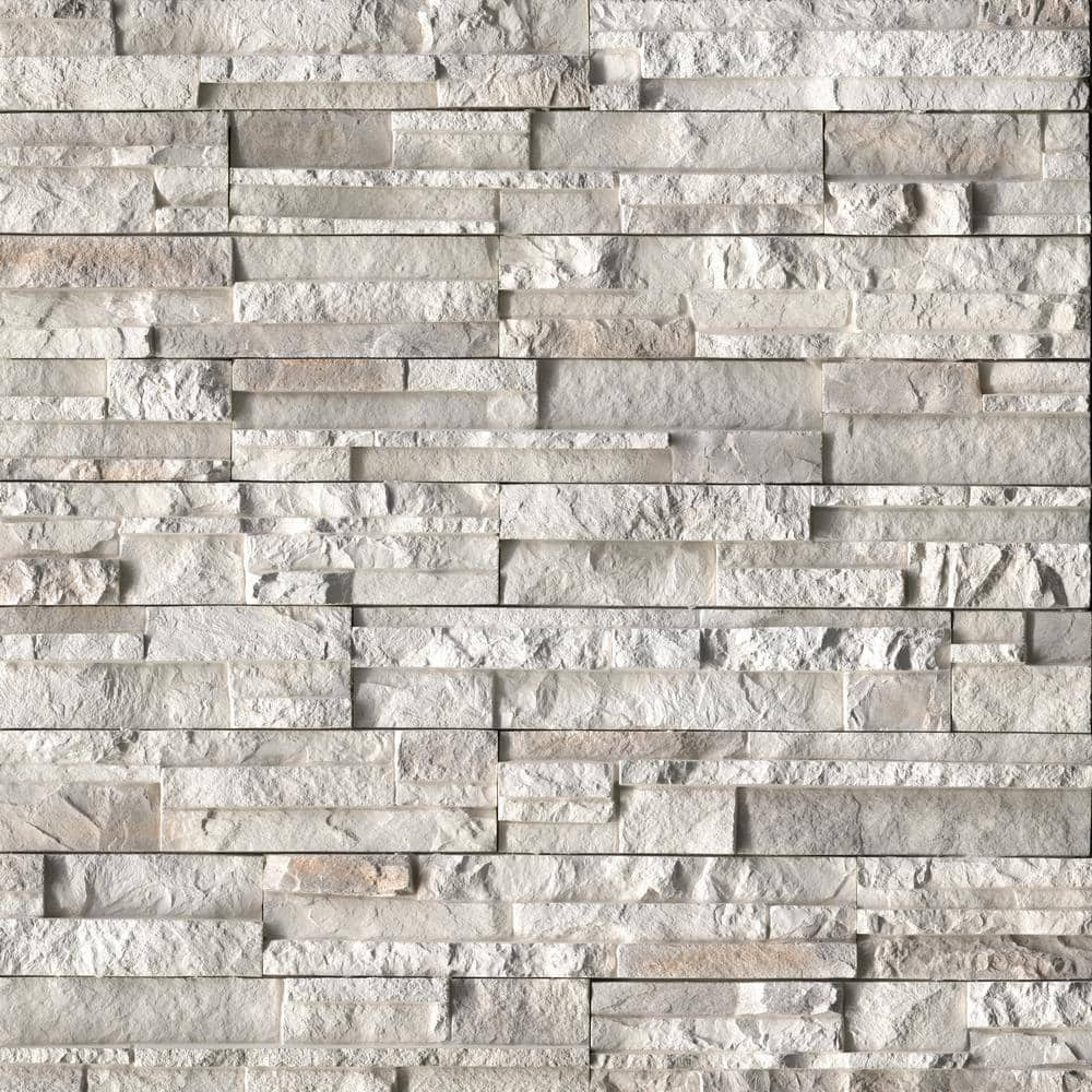 MSI Terrado Danbury White 4 in. x 20 in. Natural Concrete Ledger Panel ...