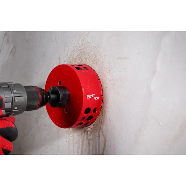 HLOFIZI 4-1/4 Inch Diamond Hole Saw - For Tile, Porcelain, Glass, Granite With Guide Drill Bit