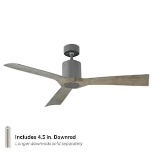 Aviator 54 in. Smart Indoor/Outdoor 3-Blade Ceiling Fan in Graphite Weathered Gray with Remote Control