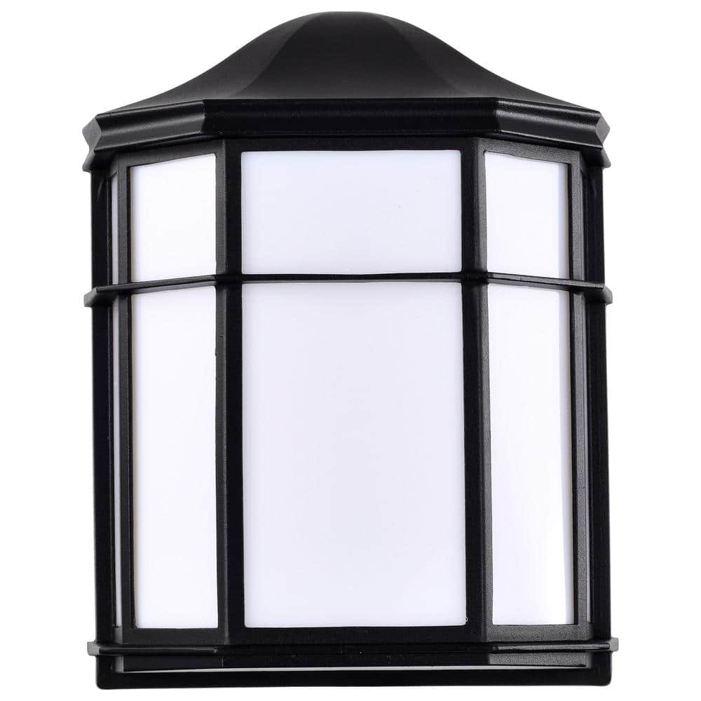 Nuvo 9.85 in. x 7.8 in. Black Hardwired Integrated LED Bulkhead Light price history on PriceWatchPro