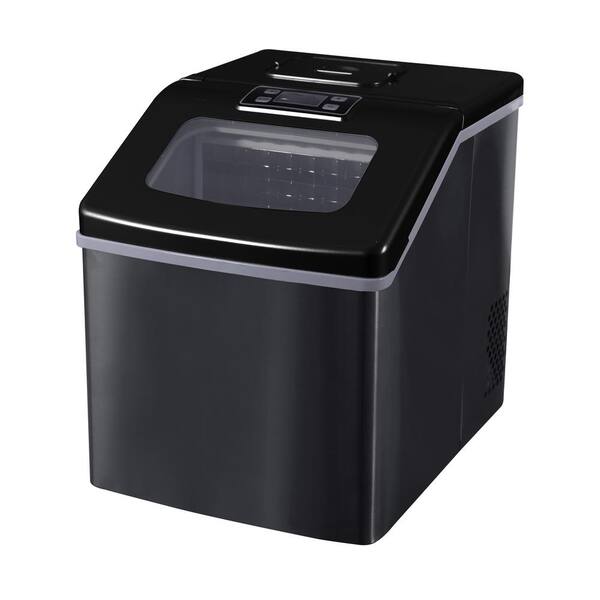 Edendirect 11.42 in. x 14.17" x 13.78" Portable Ice Maker for Countertop, Make 180g Ice in 15-Min Make 24pcs of Ice at a Time-Black