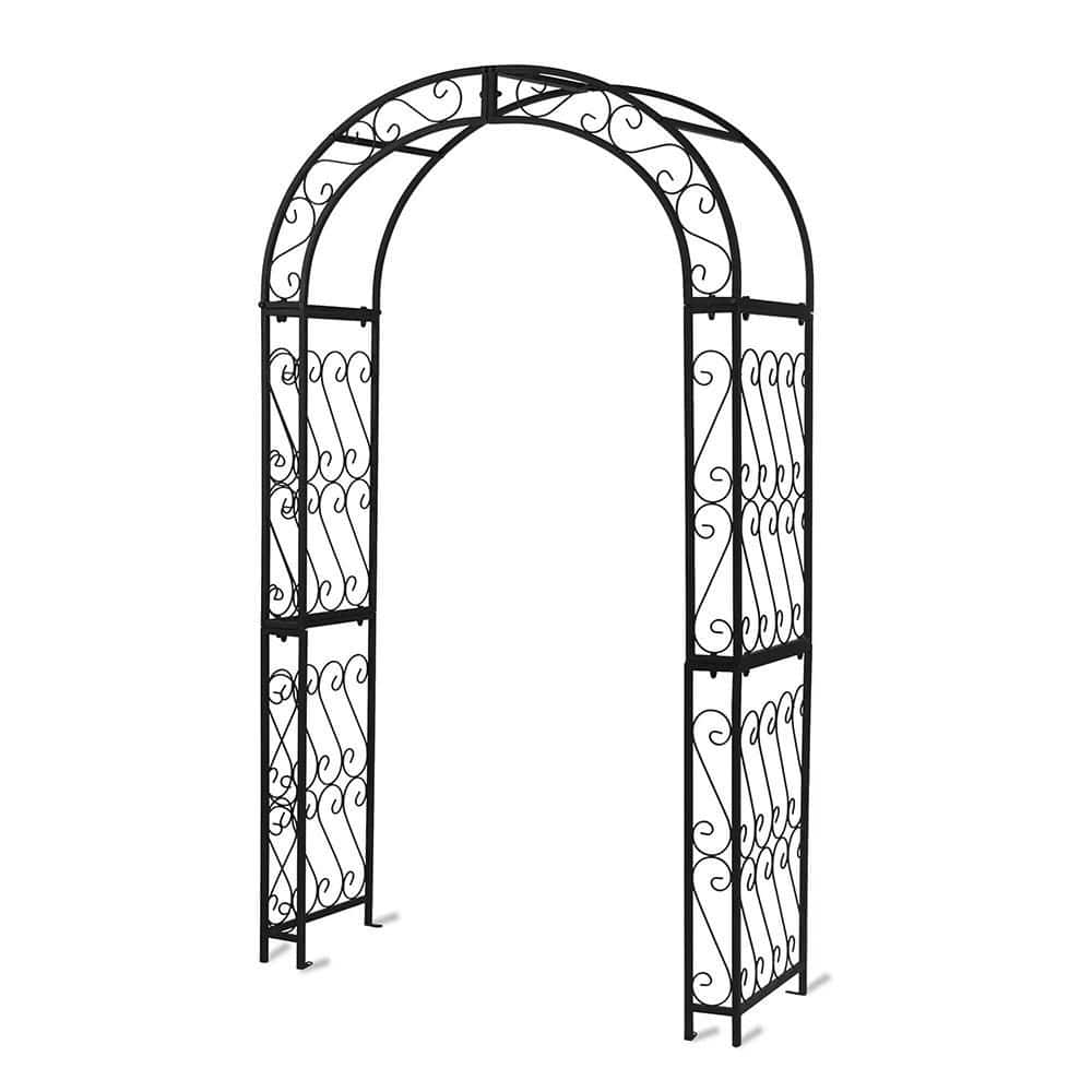 83.8 in. x 48.8 in. Sturdy Metal Iron European-Style Garden Arbor Black Trellis for Climbing Plants Outdoor Decorations price history on PriceWatchPro