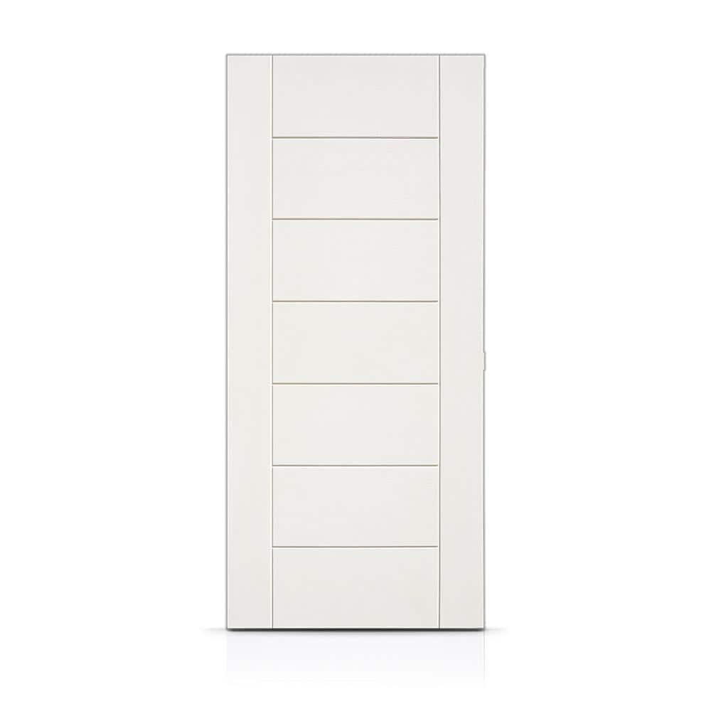 CALHOME 36 in. x 80 in. Reversible Frosted Exterior White with Designer ...